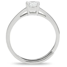 Load image into Gallery viewer, 3W112 - Rhodium Brass Ring with AAA Grade CZ  in Clear