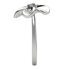 Load image into Gallery viewer, 3W113 - Rhodium Brass Ring with AAA Grade CZ  in Clear