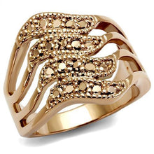 Load image into Gallery viewer, 3W1196 - IP Rose Gold(Ion Plating) Brass Ring with AAA Grade CZ  in Metallic Light Gold