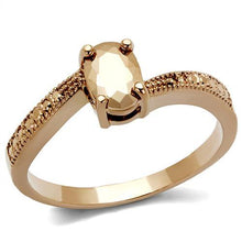 Load image into Gallery viewer, 3W1201 - IP Rose Gold(Ion Plating) Brass Ring with AAA Grade CZ  in Metallic Light Gold