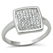Load image into Gallery viewer, 3W120 - Rhodium Brass Ring with AAA Grade CZ  in Clear