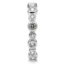 Load image into Gallery viewer, 3W121 - Rhodium Brass Ring with AAA Grade CZ  in Clear