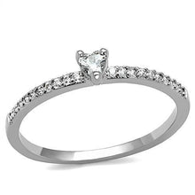 Load image into Gallery viewer, 3W1224 - Rhodium Brass Ring with AAA Grade CZ  in Clear