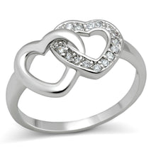 Load image into Gallery viewer, 3W123 - Rhodium Brass Ring with AAA Grade CZ  in Clear