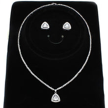 Load image into Gallery viewer, 3W1244 - Rhodium Brass Jewelry Sets with AAA Grade CZ  in Clear