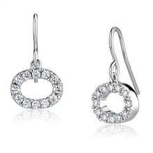 Load image into Gallery viewer, 3W1278 - Rhodium Brass Earrings with AAA Grade CZ  in Clear