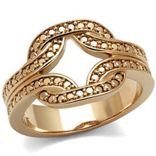 Load image into Gallery viewer, 3W1336 - IP Rose Gold(Ion Plating) Brass Ring with AAA Grade CZ  in Metallic Light Gold