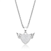 Load image into Gallery viewer, 3W1378 - Rhodium 925 Sterling Silver Chain Pendant with AAA Grade CZ  in Clear