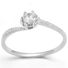 Load image into Gallery viewer, 3W1392 - Rhodium 925 Sterling Silver Ring with AAA Grade CZ  in Clear