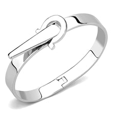 Load image into Gallery viewer, 3W1409 - Rhodium Brass Bangle with No Stone