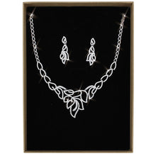 Load image into Gallery viewer, 3W1420 - Rhodium Brass Jewelry Sets with AAA Grade CZ  in Clear