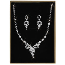Load image into Gallery viewer, 3W1431 - Rhodium Brass Jewelry Sets with AAA Grade CZ  in Clear