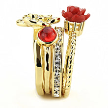 Load image into Gallery viewer, 3W1495 - Gold Brass Ring with Synthetic Synthetic Stone in Siam