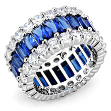Load image into Gallery viewer, 3W1527 - Rhodium Brass Ring with Synthetic  in Montana