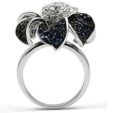 Load image into Gallery viewer, 3W153 - Rhodium + Ruthenium Brass Ring with AAA Grade CZ  in Montana