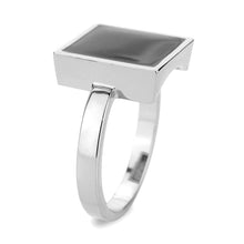 Load image into Gallery viewer, 3W1620 - Rhodium Brass Ring with Epoxy in Jet