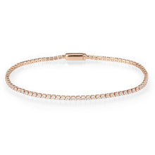 Load image into Gallery viewer, 3W1681 - Rose Gold Brass Bracelet with AAA Grade CZ in Clear