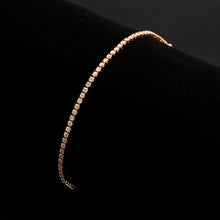 Load image into Gallery viewer, 3W1681 - Rose Gold Brass Bracelet with AAA Grade CZ in Clear