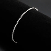 Load image into Gallery viewer, 3W1682 - Rhodium Brass Bracelet with AAA Grade CZ in Clear