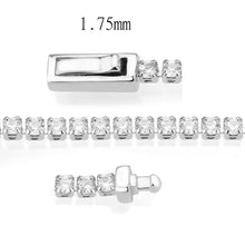 Load image into Gallery viewer, 3W1682 - Rhodium Brass Bracelet with AAA Grade CZ in Clear