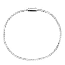 Load image into Gallery viewer, 3W1682 - Rhodium Brass Bracelet with AAA Grade CZ in Clear