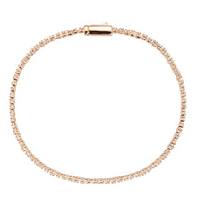 Load image into Gallery viewer, 3W1684 - Rose Gold Brass Bracelet with AAA Grade CZ in Clear