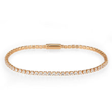 Load image into Gallery viewer, 3W1687 - Rose Gold Brass Bracelet with AAA Grade CZ in Clear