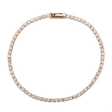 Load image into Gallery viewer, 3W1687 - Rose Gold Brass Bracelet with AAA Grade CZ in Clear