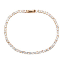 Load image into Gallery viewer, 3W1690 - Rose Gold Brass Bracelet with AAA Grade CZ in Clear