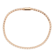 Load image into Gallery viewer, 3W1690 - Rose Gold Brass Bracelet with AAA Grade CZ in Clear