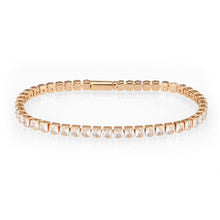Load image into Gallery viewer, 3W1696 - Rose Gold Brass Bracelet with AAA Grade CZ in Clear