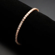 Load image into Gallery viewer, 3W1696 - Rose Gold Brass Bracelet with AAA Grade CZ in Clear