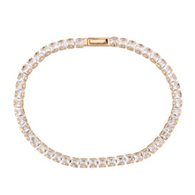 Load image into Gallery viewer, 3W1696 - Rose Gold Brass Bracelet with AAA Grade CZ in Clear