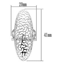Load image into Gallery viewer, 3W169 - Rhodium Brass Ring with No Stone