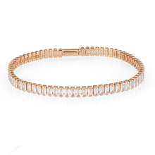 Load image into Gallery viewer, 3W1702 - Rose Gold Brass Bracelet with AAA Grade CZ in Clear