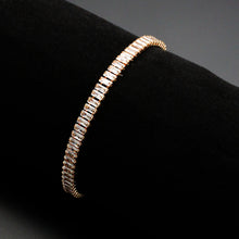 Load image into Gallery viewer, 3W1702 - Rose Gold Brass Bracelet with AAA Grade CZ in Clear