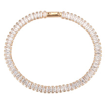 Load image into Gallery viewer, 3W1702 - Rose Gold Brass Bracelet with AAA Grade CZ in Clear
