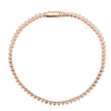 Load image into Gallery viewer, 3W1702 - Rose Gold Brass Bracelet with AAA Grade CZ in Clear