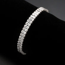 Load image into Gallery viewer, 3W1703 - Rhodium Brass Bracelet with AAA Grade CZ in Clear