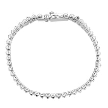 Load image into Gallery viewer, 3W1703 - Rhodium Brass Bracelet with AAA Grade CZ in Clear