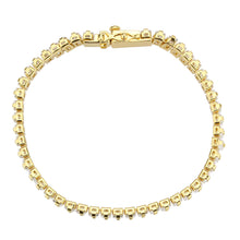 Load image into Gallery viewer, 3W1704 - Gold Brass Bracelet with AAA Grade CZ in Clear