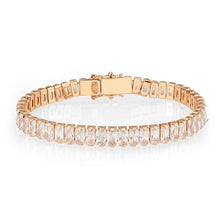 Load image into Gallery viewer, 3W1705 - Rose Gold Brass Bracelet with AAA Grade CZ in Clear