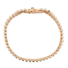 Load image into Gallery viewer, 3W1705 - Rose Gold Brass Bracelet with AAA Grade CZ in Clear