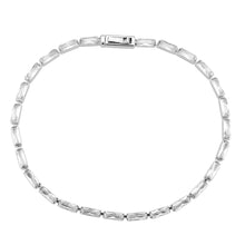 Load image into Gallery viewer, 3W1706 - Rhodium Brass Bracelet with AAA Grade CZ in Clear