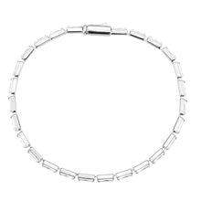 Load image into Gallery viewer, 3W1706 - Rhodium Brass Bracelet with AAA Grade CZ in Clear