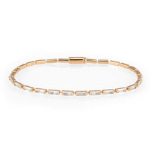 Load image into Gallery viewer, 3W1708 - Rose Gold Brass Bracelet with AAA Grade CZ in Clear