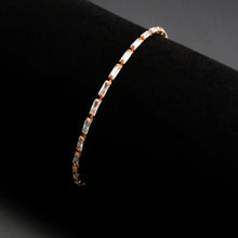 Load image into Gallery viewer, 3W1708 - Rose Gold Brass Bracelet with AAA Grade CZ in Clear