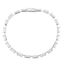 Load image into Gallery viewer, 3W1709 - Rhodium Brass Bracelet with AAA Grade CZ in Clear