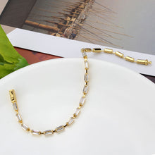 Load image into Gallery viewer, 3W1710 - Gold Brass Bracelet with AAA Grade CZ in Clear