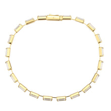Load image into Gallery viewer, 3W1710 - Gold Brass Bracelet with AAA Grade CZ in Clear